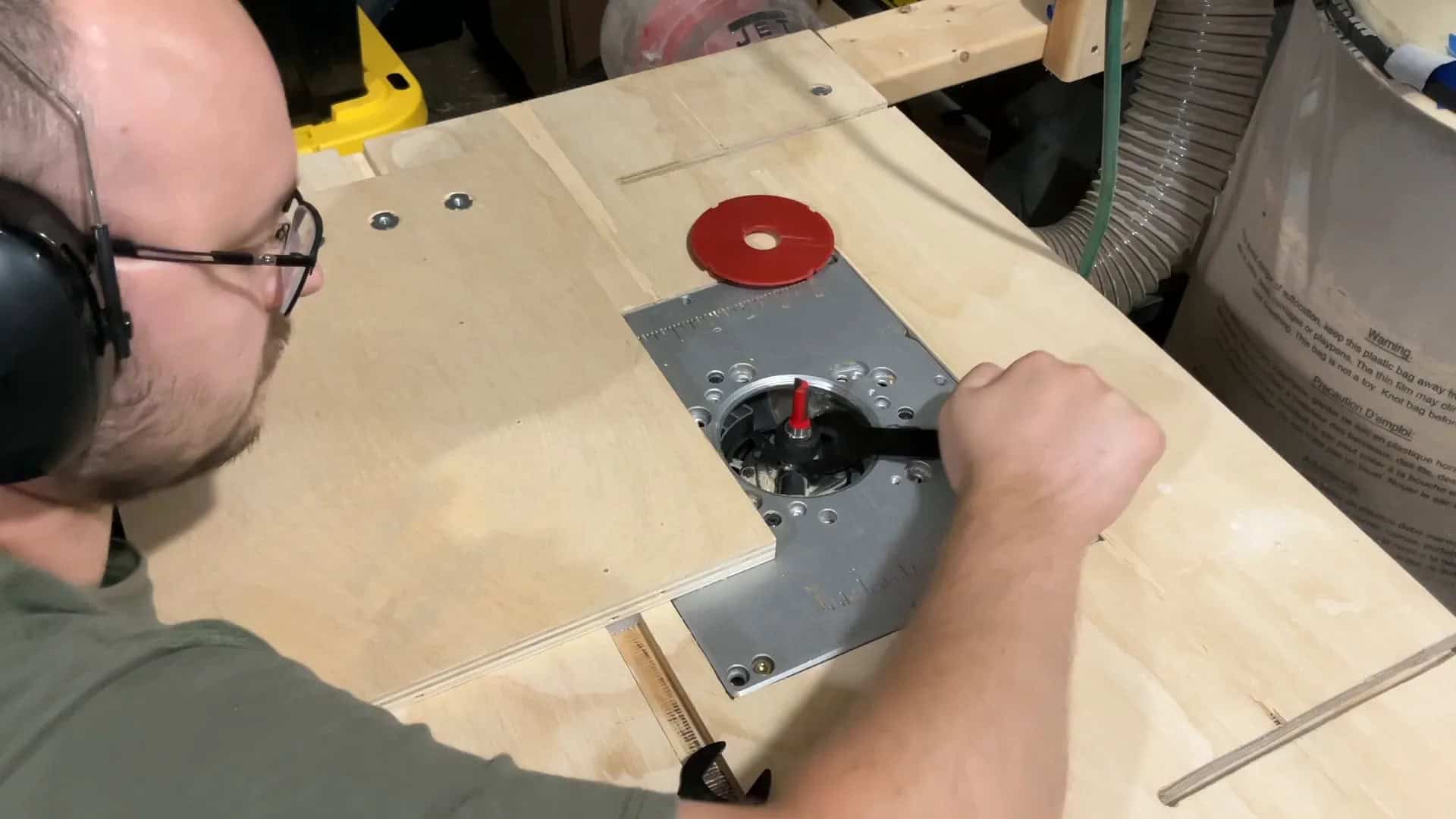 Routing the slot for the adjustable bolt